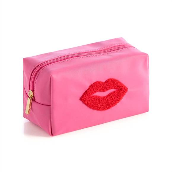 NEW SHIRALEAH women's cara lips cosmetic pouch bag in pink - Picture 3 of 3